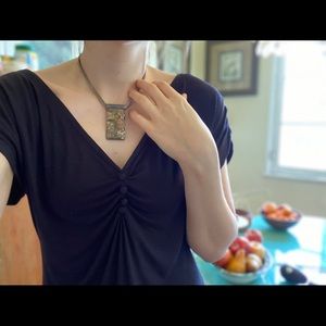 Anthropologie Yoanna Baraschi Deep V Blouse